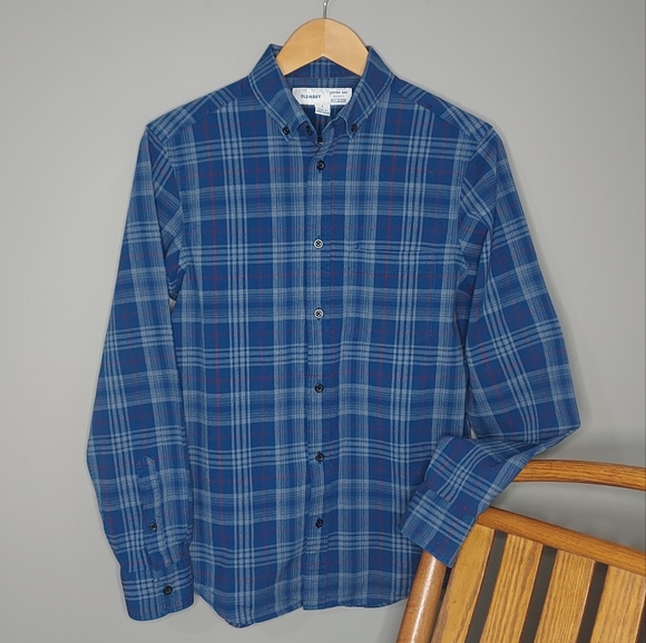 Old Navy Shirts Old Navy Mens Sz S Long Sleeve Blueredwhite Cotton